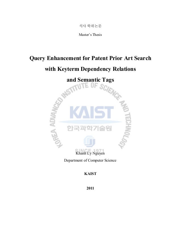 Master thesis patent