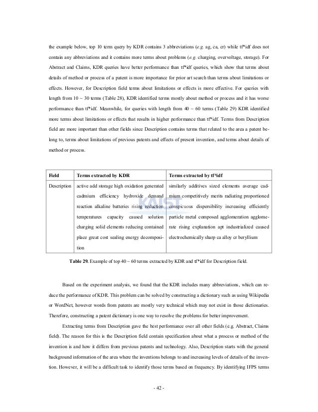 Query Enhancement For Patent Prior Art Search Based On Keyterm Depend