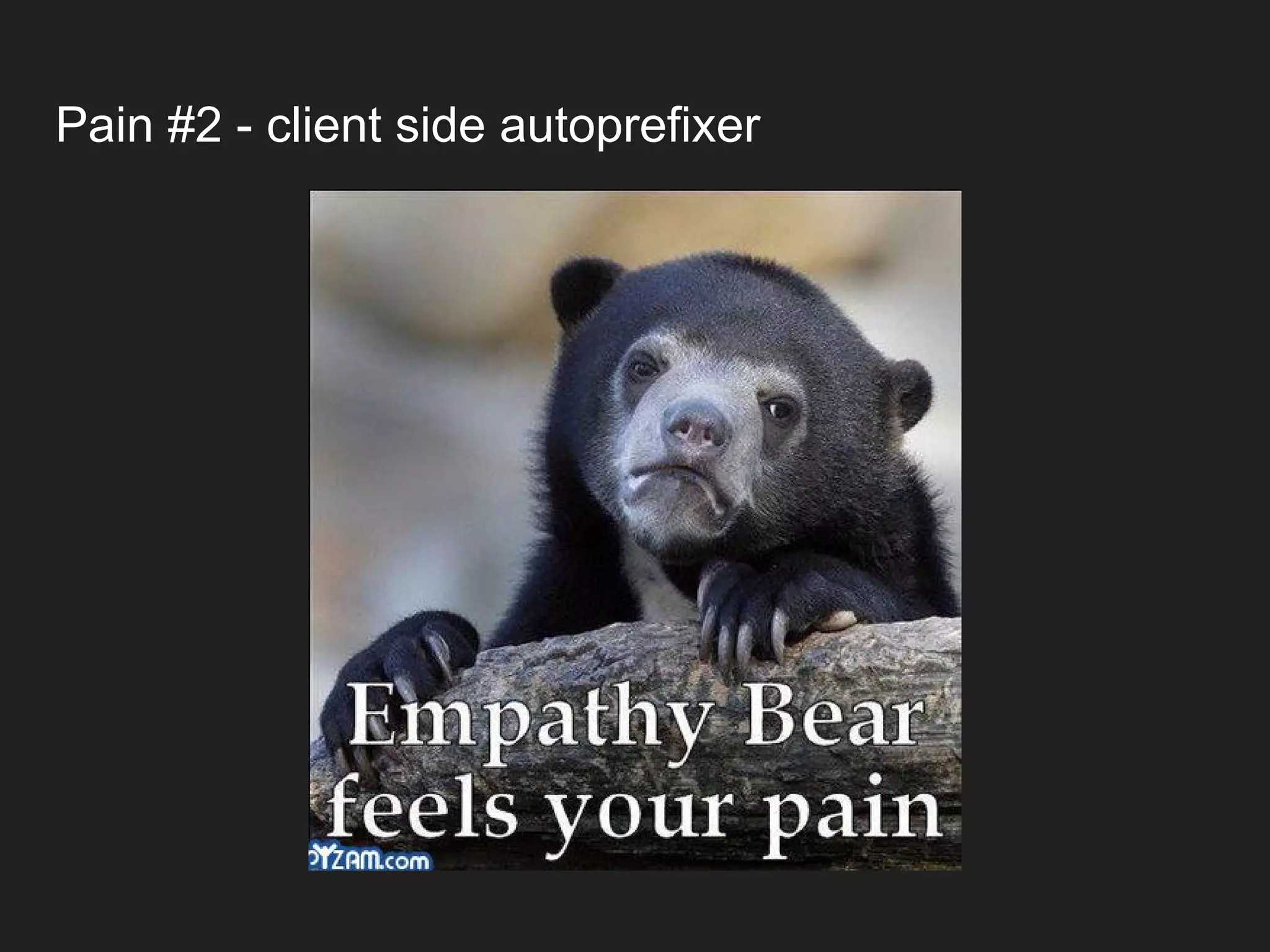 Pain #2 - client side autoprefixer 