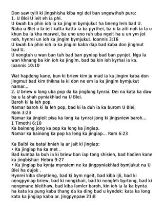 Khasi Gospel Tract Only Jesus Christ Saves Pdf