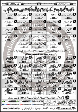 Monthly Khazina-e-Ruhaniyaat Apr'23 (Vol.13, Issue 12)
