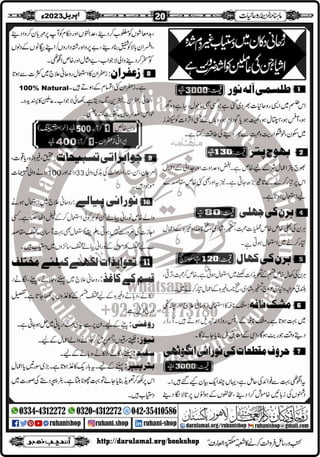 Monthly Khazina-e-Ruhaniyaat Apr'23 (Vol.13, Issue 12)