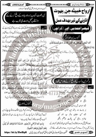 Monthly Khazina-e-Ruhaniyaat Apr'23 (Vol.13, Issue 12)