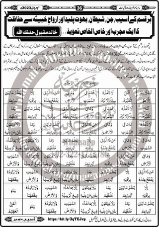 Monthly Khazina-e-Ruhaniyaat Apr'23 (Vol.13, Issue 12)