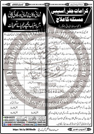 Monthly Khazina-e-Ruhaniyaat Apr'23 (Vol.13, Issue 12)