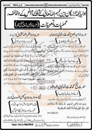 Monthly Khazina-e-Ruhaniyaat April’2024 (Vol.14, Issue 12)