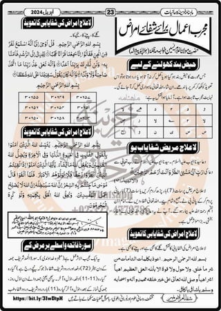 Monthly Khazina-e-Ruhaniyaat April’2024 (Vol.14, Issue 12)