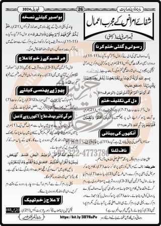 Monthly Khazina-e-Ruhaniyaat April’2024 (Vol.14, Issue 12)