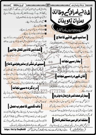 Monthly Khazina-e-Ruhaniyaat April’2024 (Vol.14, Issue 12)