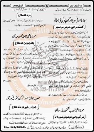 Monthly Khazina-e-Ruhaniyaat April’2024 (Vol.14, Issue 12)