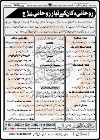 Monthly Khazina-e-Ruhaniyaat April’2024 (Vol.14, Issue 12)