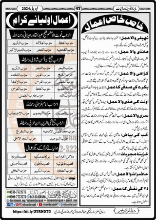 Monthly Khazina-e-Ruhaniyaat April’2024 (Vol.14, Issue 12)