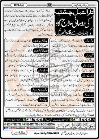 Monthly Khazina-e-Ruhaniyaat April’2024 (Vol.14, Issue 12)