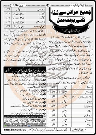Monthly Khazina-e-Ruhaniyaat April’2024 (Vol.14, Issue 12)