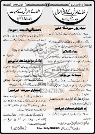 Monthly Khazina-e-Ruhaniyaat April’2024 (Vol.14, Issue 12)