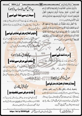 Monthly Khazina-e-Ruhaniyaat April’2024 (Vol.14, Issue 12)