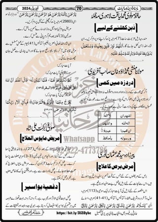 Monthly Khazina-e-Ruhaniyaat April’2024 (Vol.14, Issue 12)