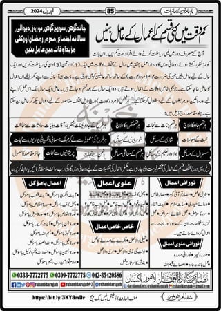 Monthly Khazina-e-Ruhaniyaat April’2024 (Vol.14, Issue 12)