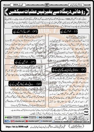 Monthly Khazina-e-Ruhaniyaat April’2024 (Vol.14, Issue 12)