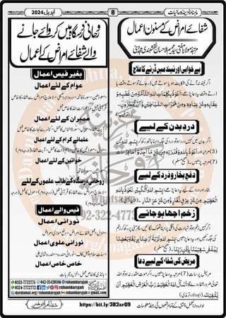 Monthly Khazina-e-Ruhaniyaat April’2024 (Vol.14, Issue 12)