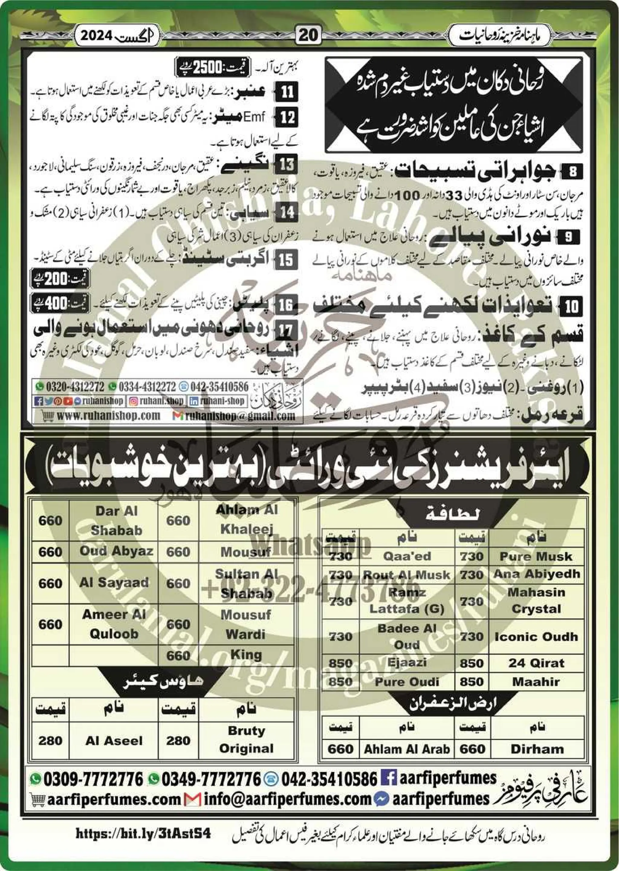 Monthly Khazina-e-Ruhaniyaat Aug’2024 (Vol.15, Issue 4)