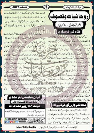 Monthly Khazina-e-Ruhaniyaat December'22 (Vol.13, Issue 8)
