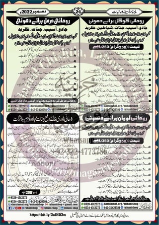 Monthly Khazina-e-Ruhaniyaat December'22 (Vol.13, Issue 8)