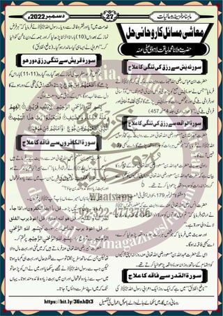 Monthly Khazina-e-Ruhaniyaat December'22 (Vol.13, Issue 8)