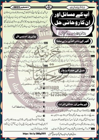 Monthly Khazina-e-Ruhaniyaat December'22 (Vol.13, Issue 8)