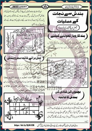 Monthly Khazina-e-Ruhaniyaat December'22 (Vol.13, Issue 8)