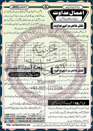 Monthly Khazina-e-Ruhaniyaat December'22 (Vol.13, Issue 8)