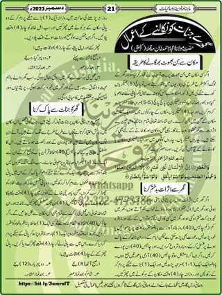 Monthly Khazina-e-Ruhaniyaat December'23 (Vol.14, Issue 8)