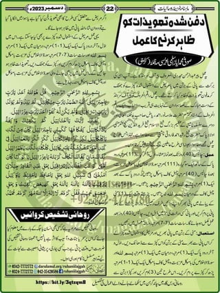 Monthly Khazina-e-Ruhaniyaat December'23 (Vol.14, Issue 8)