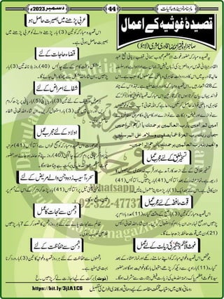 Monthly Khazina-e-Ruhaniyaat December'23 (Vol.14, Issue 8)
