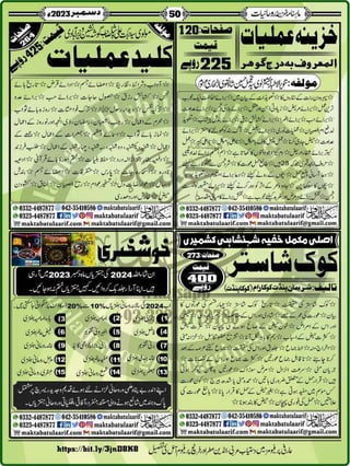 Monthly Khazina-e-Ruhaniyaat December'23 (Vol.14, Issue 8)