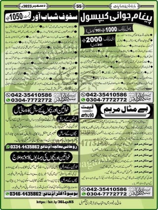 Monthly Khazina-e-Ruhaniyaat December'23 (Vol.14, Issue 8)