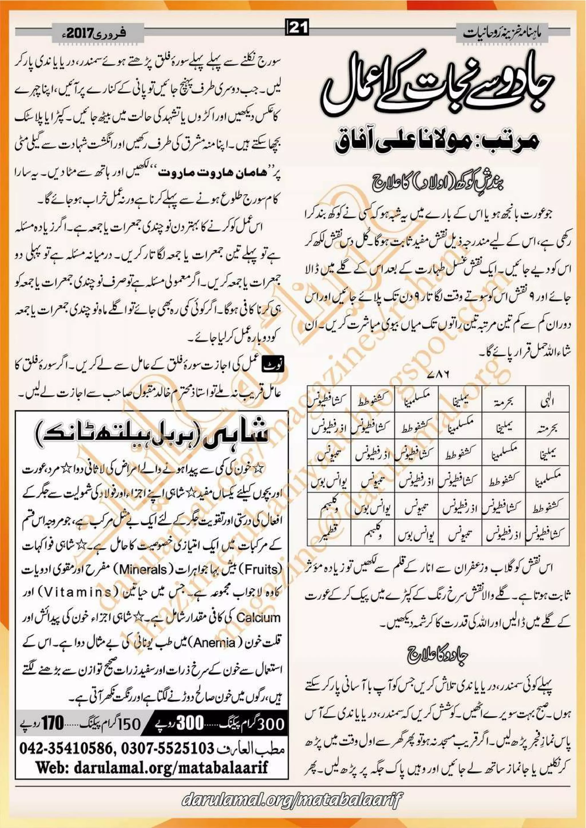 Khazina e-ruhaniyaat (feb'17)