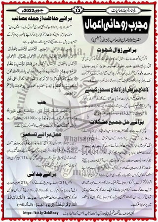 Monthly Khazina-e-Ruhaniyaat Jun'22 (Vol.13, Issue 2)