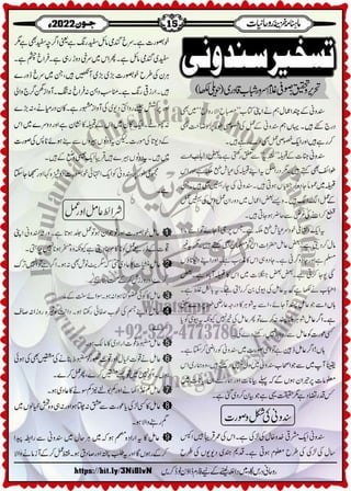 Monthly Khazina-e-Ruhaniyaat Jun'22 (Vol.13, Issue 2)