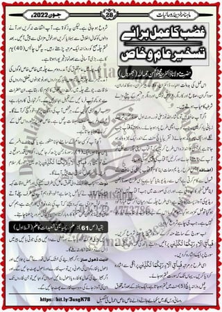 Monthly Khazina-e-Ruhaniyaat Jun'22 (Vol.13, Issue 2)