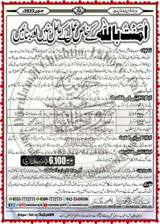Monthly Khazina-e-Ruhaniyaat Jun'22 (Vol.13, Issue 2)