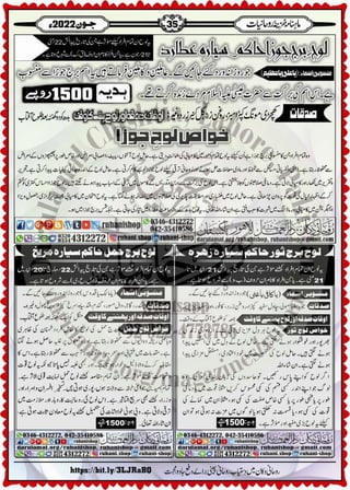 Monthly Khazina-e-Ruhaniyaat Jun'22 (Vol.13, Issue 2)