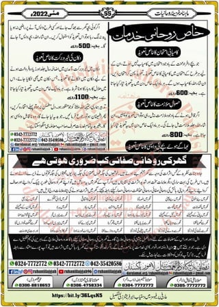 Monthly Khazina-e-Ruhaniyaat May'22 (Vol.13, Issue 1)