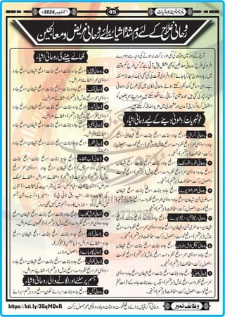 Monthly Khazina-e-Ruhaniyaat Oct’2024 (Vol.15, Issue 6)