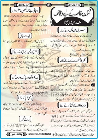 Monthly Khazina-e-Ruhaniyaat Oct’2024 (Vol.15, Issue 6)