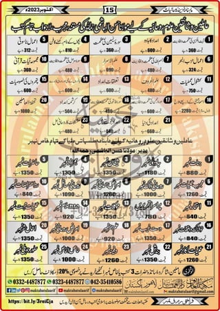 Monthly Khazina-e-Ruhaniyaat October'23 (Vol.14, Issue 6)
