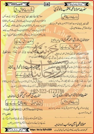 Monthly Khazina-e-Ruhaniyaat October'23 (Vol.14, Issue 6)