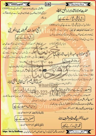 Monthly Khazina-e-Ruhaniyaat October'23 (Vol.14, Issue 6)