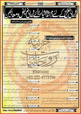 Monthly Khazina-e-Ruhaniyaat October'23 (Vol.14, Issue 6)