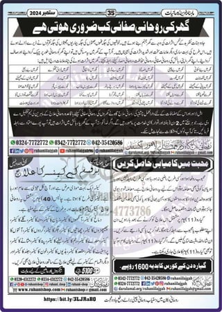 Monthly Khazina-e-Ruhaniyaat Sep’2024 (Vol.15, Issue 5)